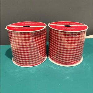 Celebrate It Red and White Gingham Ribbon
